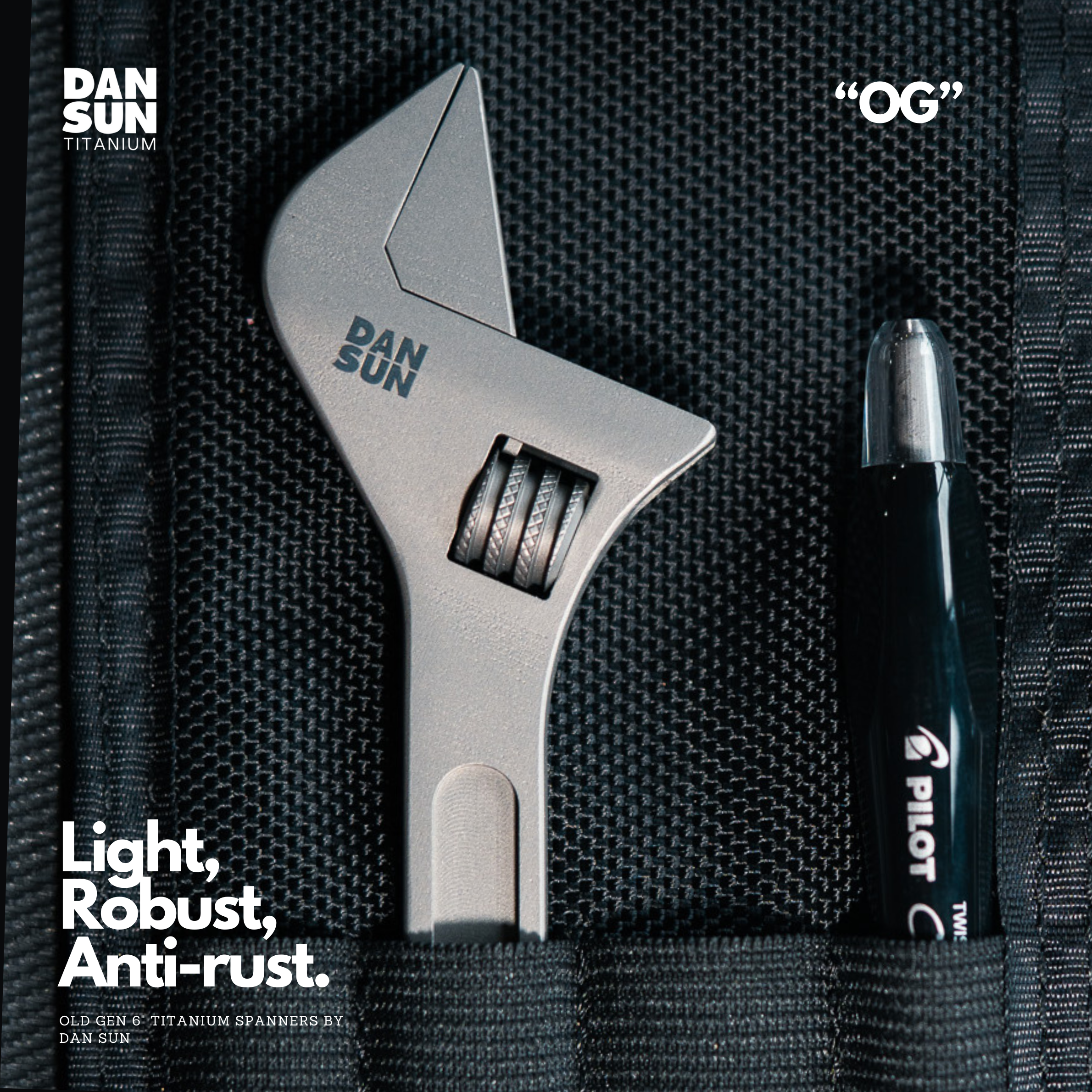 DAN SUN Old Gen 6" Titanium Adjustable Spanner