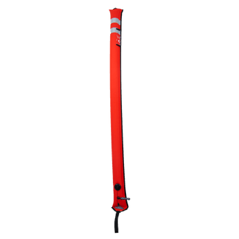 Super Big Diver's Alert Marker, 6' (1.8 m) long, closed circ orange