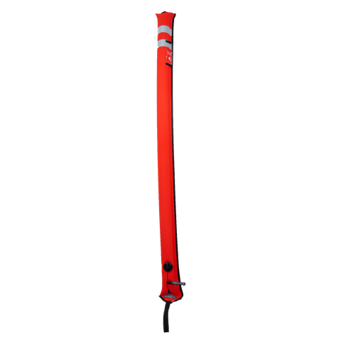 Super Big Diver's Alert Marker, 6' (1.8 m) long, closed circ orange