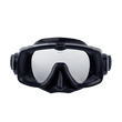 Single lens mask, with black frame and black skirt