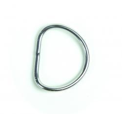 D-Ring, 1" (25 mm) stainless steel, straight