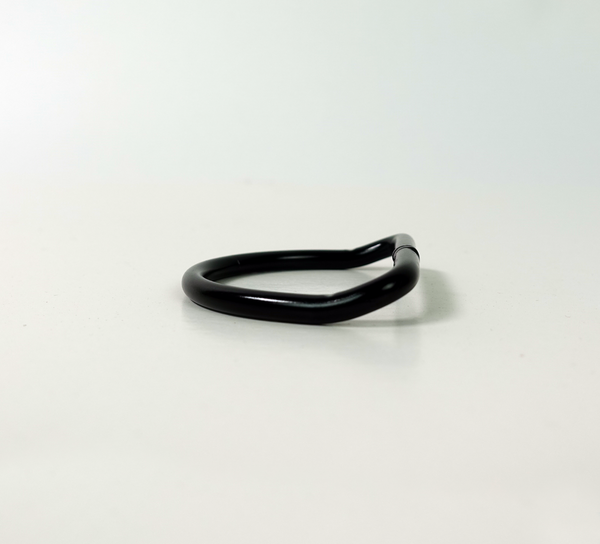 D ring bent 2 inch AL black hard coat