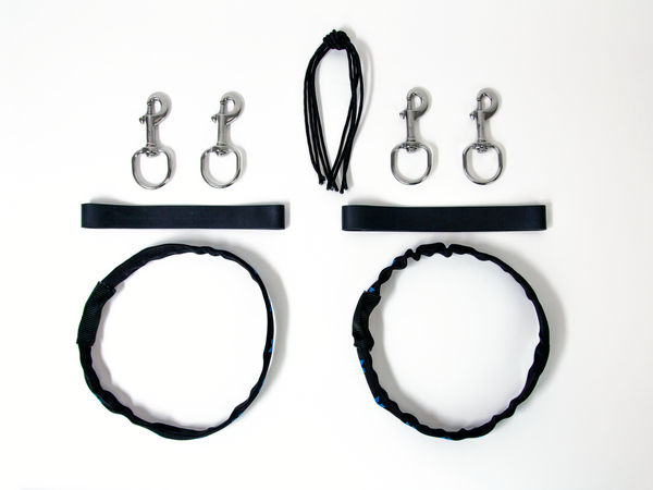 SM rigging kit includes 2 cylinder bands with nylon cover and two 1 inch bolt snaps