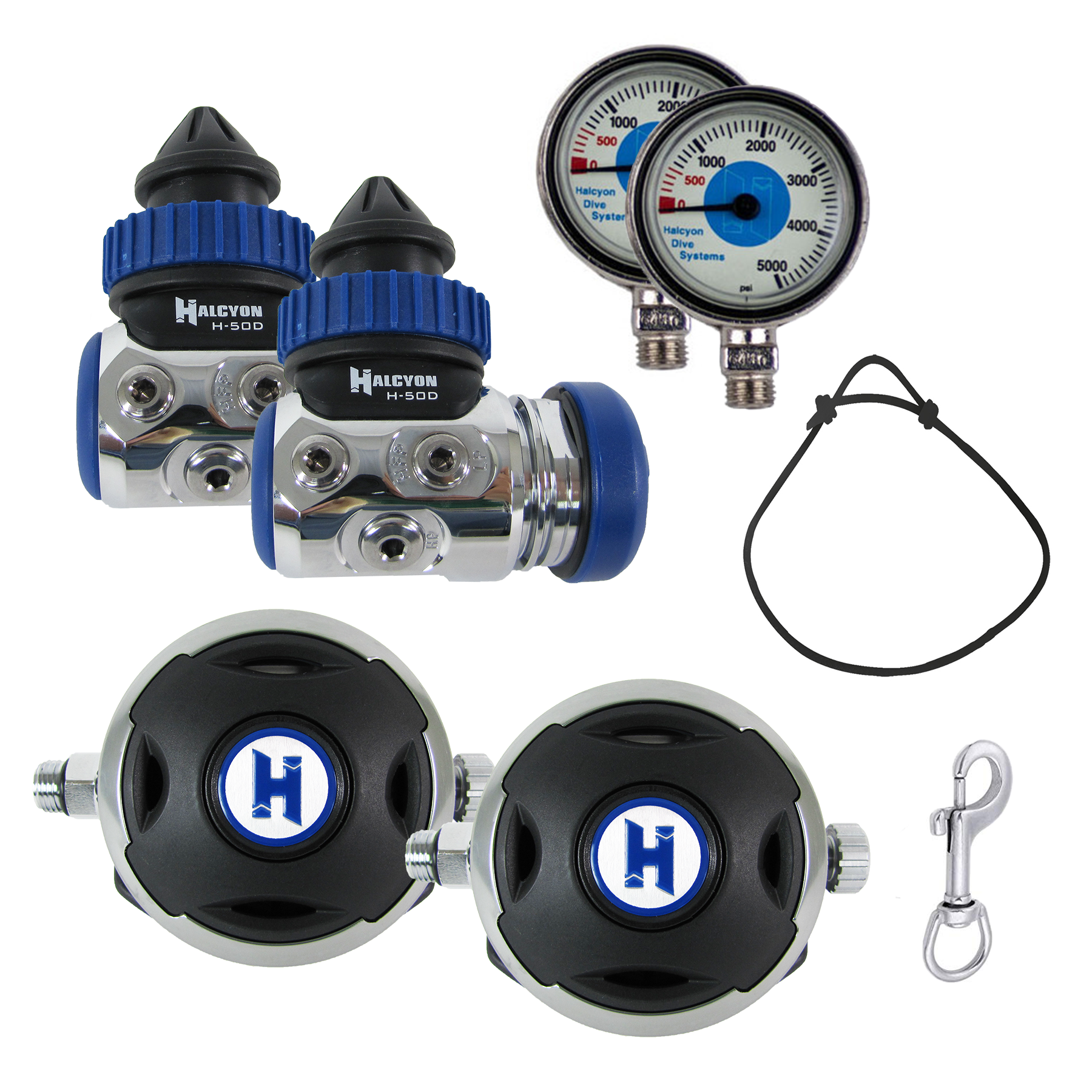 Halcyon H-50D Sidemount Regulator Package