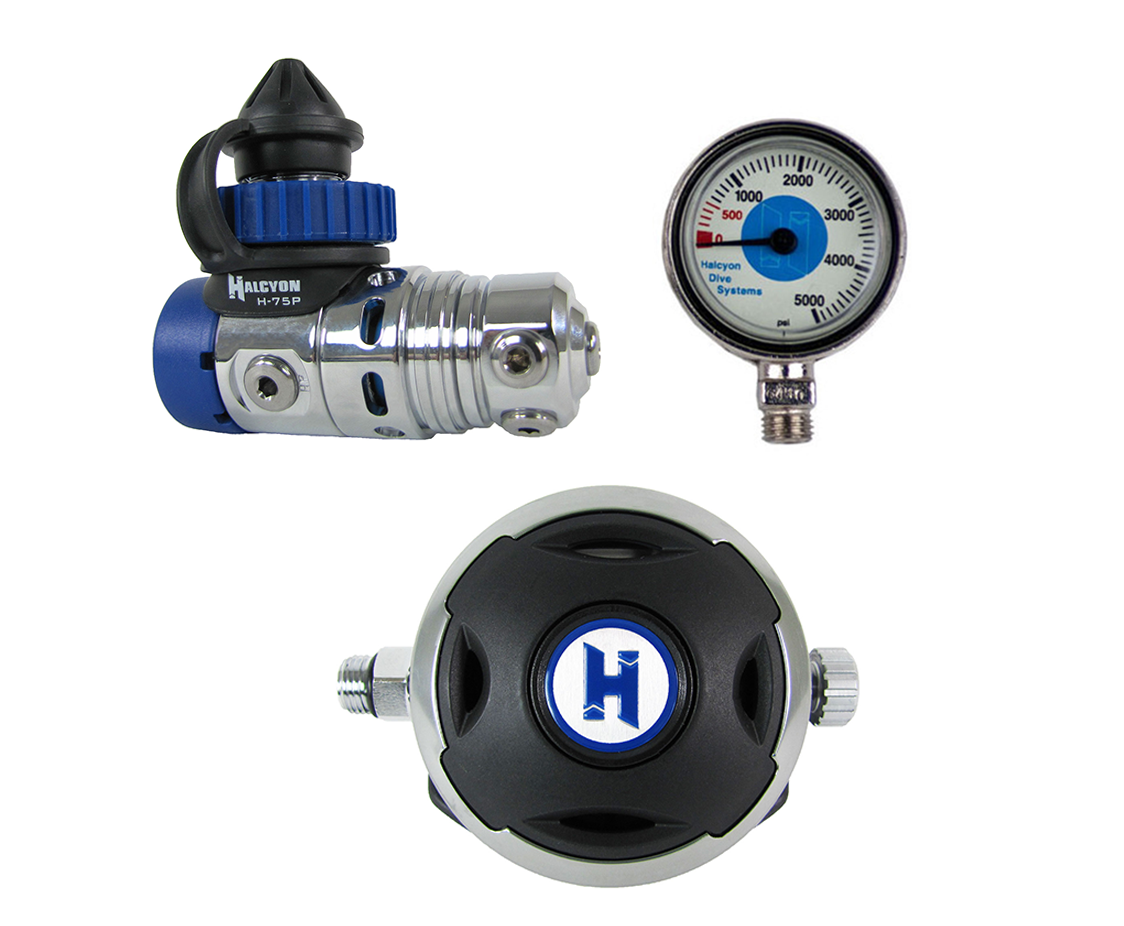 Halcyon Stage Regulator Package (H-75P, Halo, Hoses, SPG)