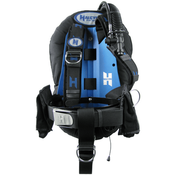 Halcyon Carbon Fiber Pro Backplate with Harness, Blue