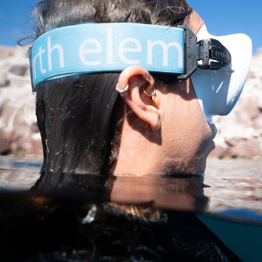 Fourth Element Mask Strap - Aqua/White