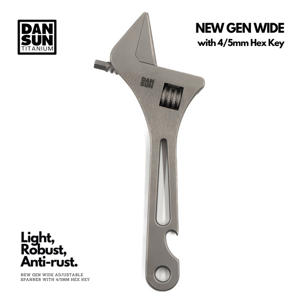 DAN SUN HEX WIDE 6" Titanium Adjustable Spanner