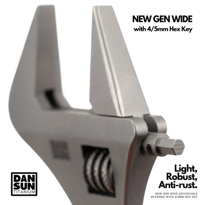 DAN SUN HEX WIDE 6" Titanium Adjustable Spanner