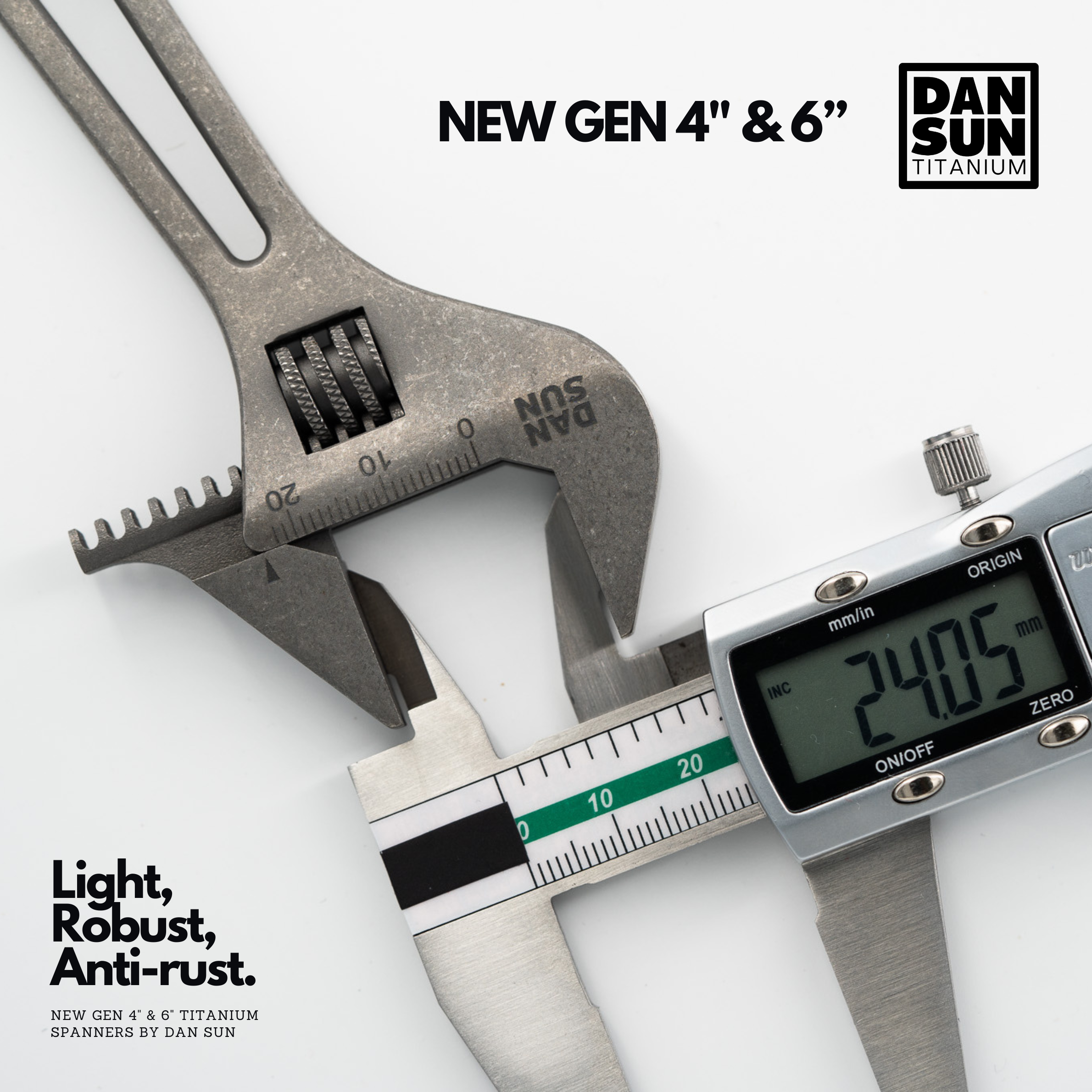 DAN SUN New Gen 6" Titanium Adjustable Spanner