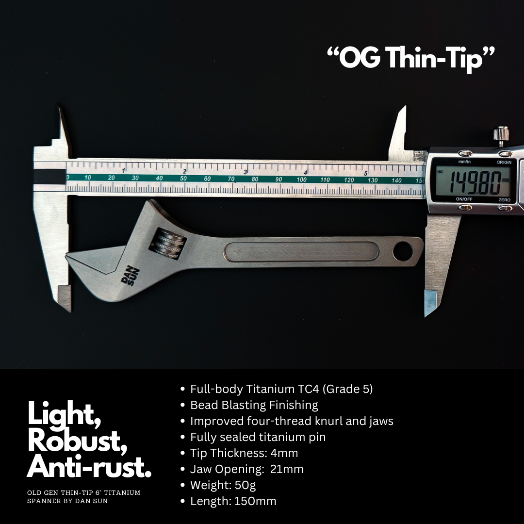 DAN SUN Old Gen Thin-Tip Titanium Adjustable Spanner