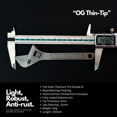 DAN SUN Old Gen Thin-Tip Titanium Adjustable Spanner