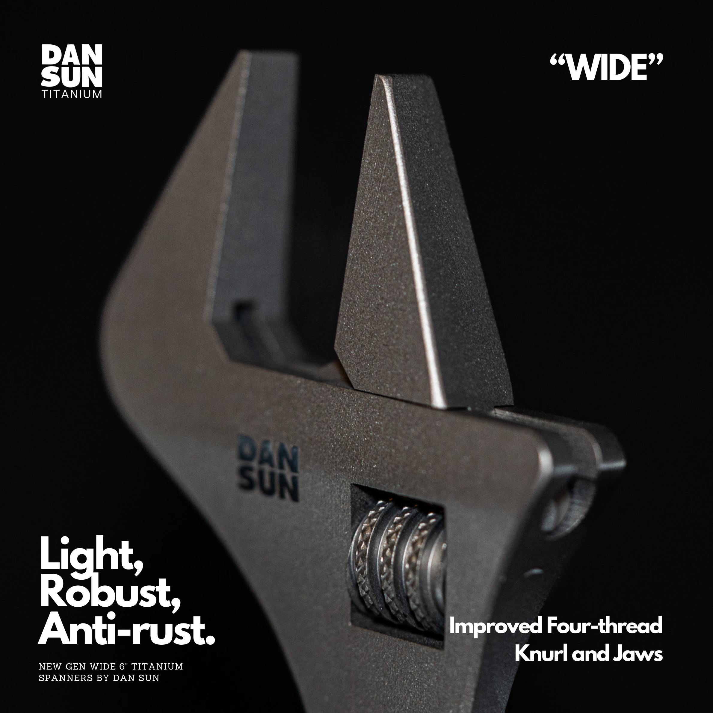 DAN SUN WIDE 6" Titanium Adjustable Spanner