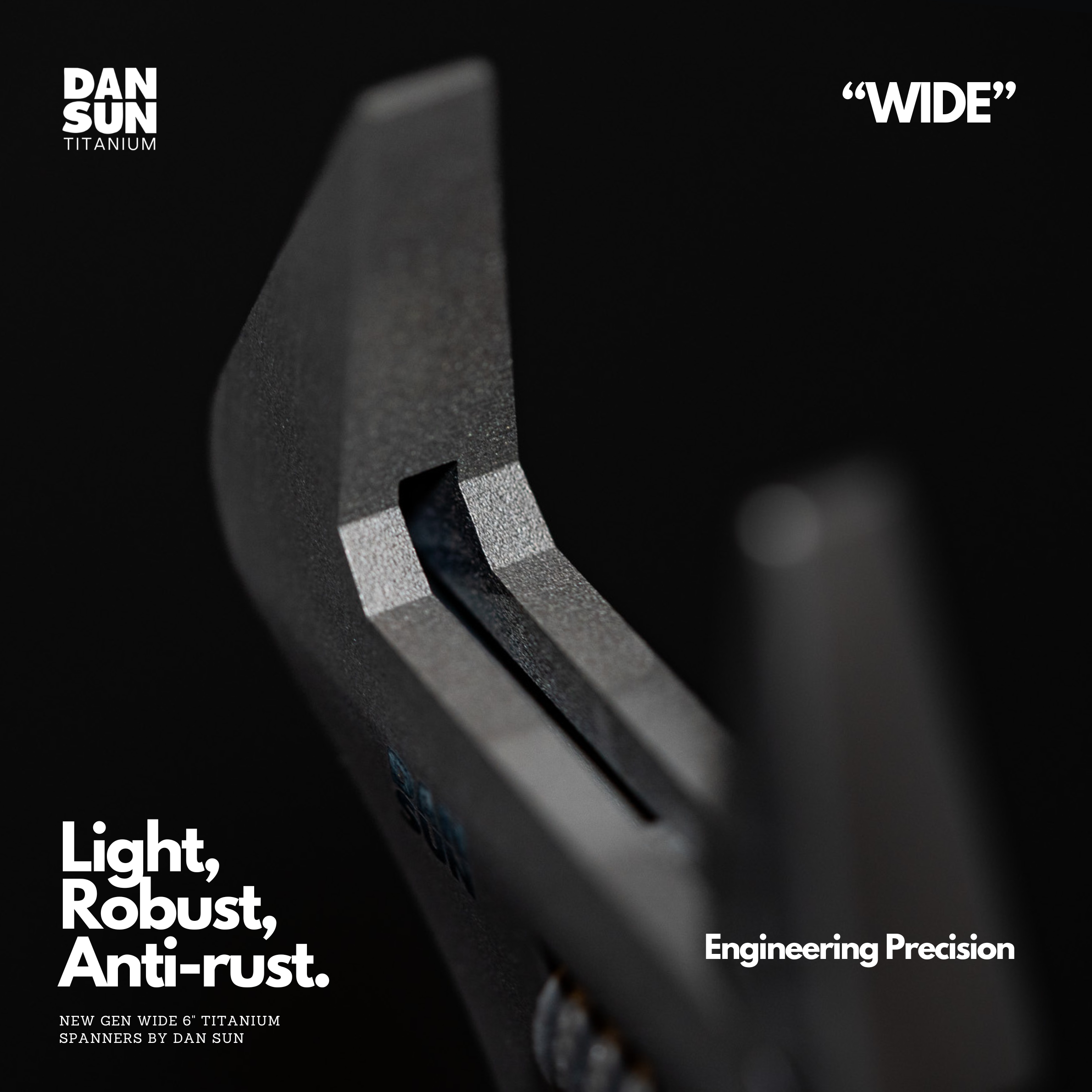 DAN SUN WIDE 6" Titanium Adjustable Spanner