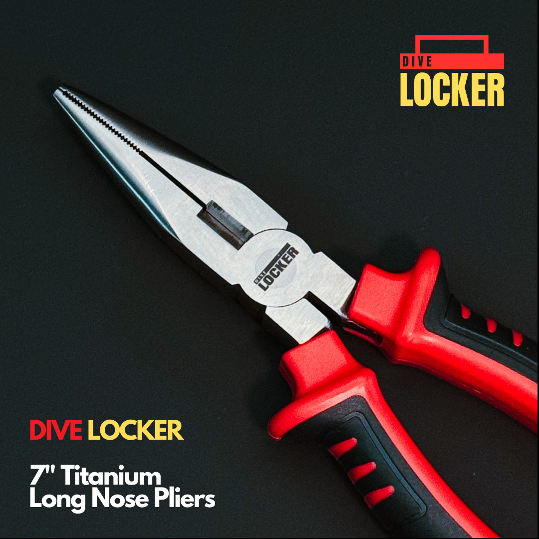 DIVE LOCKER 7" Titanium Long Nose Pliers