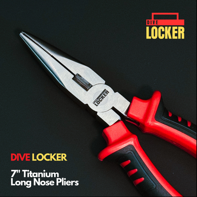 DIVE LOCKER 7" Titanium Long Nose Pliers