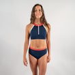 OAHU BIKINI TOP NAVY/WHITE/CORAL